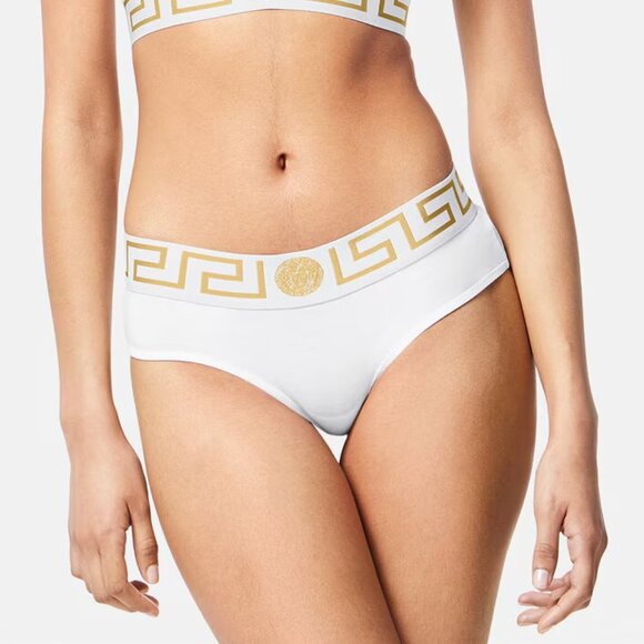 Versace Women's Jersey Topeka La Greeca Cheeky Panties Versace sz 1 US XS IT 38 - Picture 1 of 5